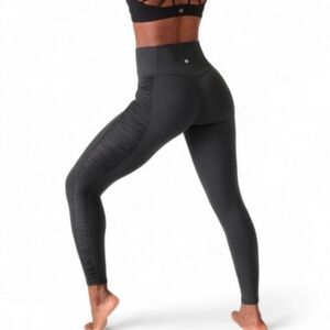 Athleta Salutation Stash Ruched Mesh Black Small